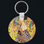 Gustav Klimt Lady With Fan Keychain<br><div class="desc">Gustav Klimt Lady With Fan Keychain</div>