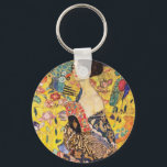Gustav Klimt Lady With Fan Keychain<br><div class="desc">Gustav Klimt Lady With Fan Keychain</div>
