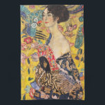 Gustav Klimt - Lady with Fan Kitchen Towel<br><div class="desc">Lady with Fan - Gustav Klimt,  Oil on Canvas,  1917-1918</div>