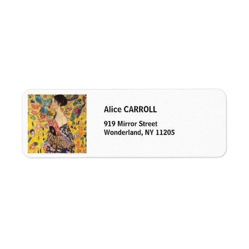 Gustav Klimt _ Lady with Fan Label