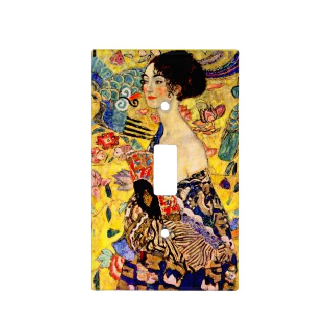 Gustav Klimt Lady with Fan Light Switch Cover (Front)