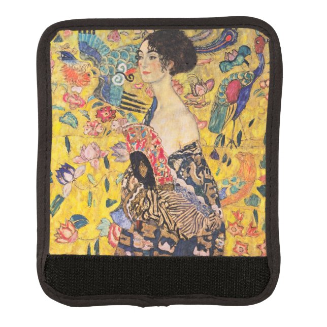 Gustav Klimt - Lady with Fan Luggage Handle Wrap (Front)