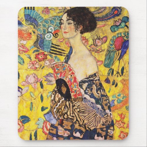 Gustav Klimt Lady With Fan Mouse Pad