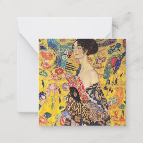 Gustav Klimt _ Lady with Fan Note Card