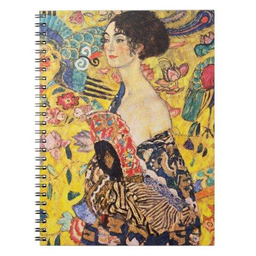 Gustav Klimt Lady With Fan Notebook