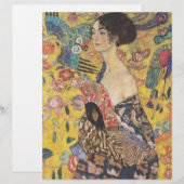 Gustav Klimt - Lady With Fan Painting (Front/Back)