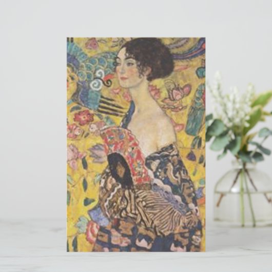 Gustav Klimt - Lady With Fan Painting (Standing Front)