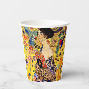 Gustav Klimt Lady with Fan Paper Cups