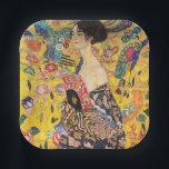 Gustav Klimt - Lady with Fan Paper Plates<br><div class="desc">Lady with Fan - Gustav Klimt,  Oil on Canvas,  1917-1918</div>