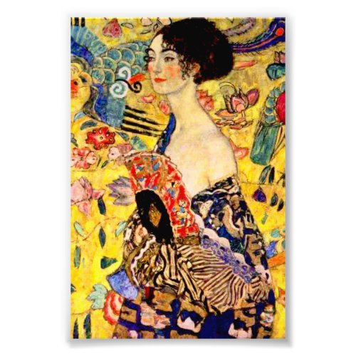 Gustav Klimt Lady with Fan Photo Print