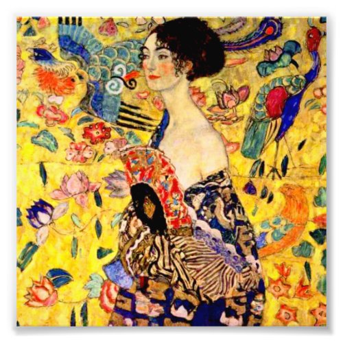 Gustav Klimt Lady with Fan Photo Print