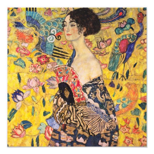 Gustav Klimt _ Lady with Fan Photo Print