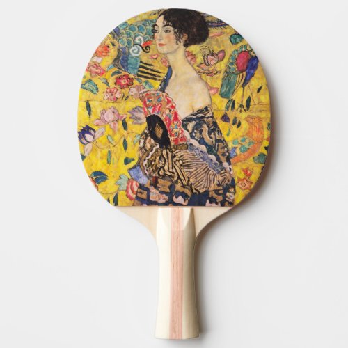 Gustav Klimt _ Lady with Fan Ping Pong Paddle
