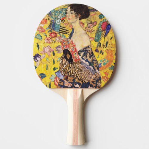 Gustav Klimt Lady With Fan Ping Pong Paddle