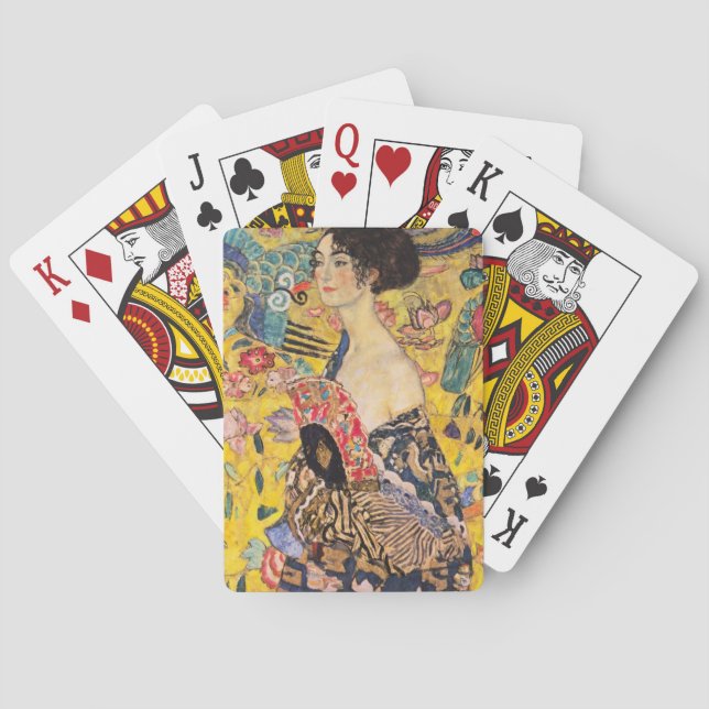 Gustav Klimt - Lady with Fan Poker Cards (Back)