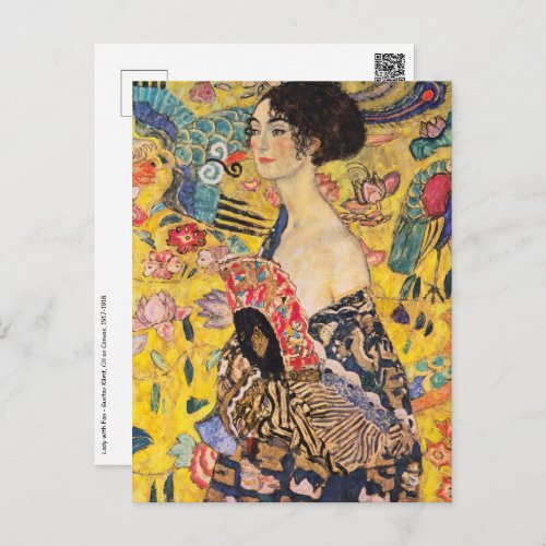 Gustav Klimt _ Lady with Fan Postcard