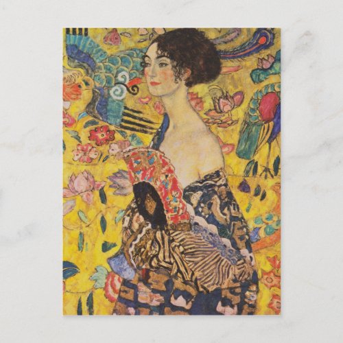 Gustav Klimt _ Lady With Fan Postcard