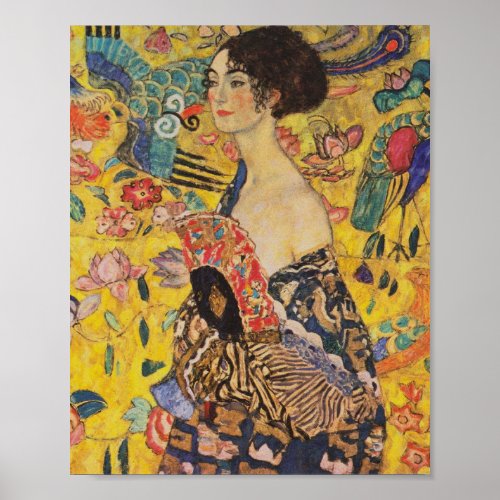 Gustav Klimt _ Lady With Fan Poster