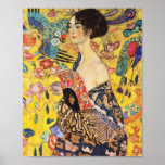 Gustav Klimt Lady With Fan Poster<br><div class="desc">Gustav Klimt Lady With Fan Poster</div>