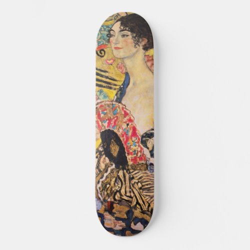 Gustav Klimt _ Lady with Fan Skateboard