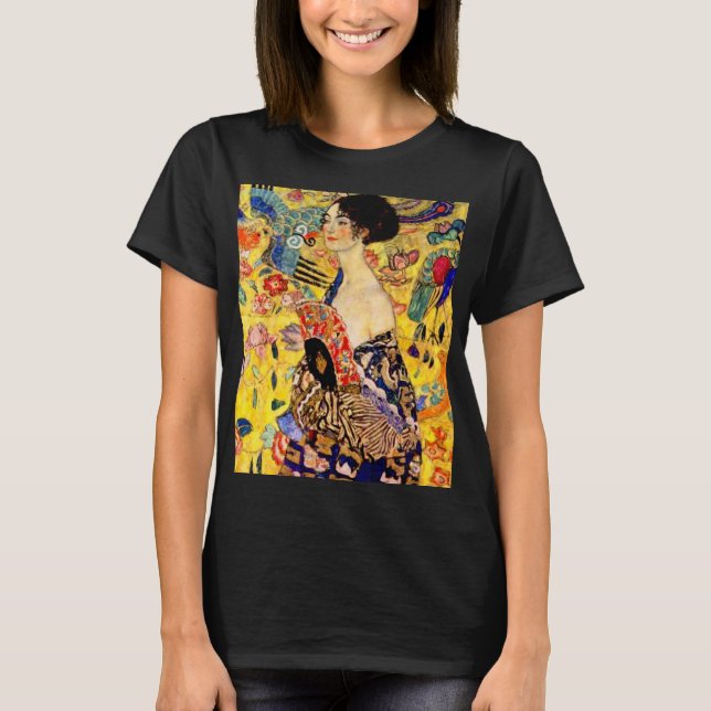 Gustav Klimt Lady with Fan T-Shirt (Front)