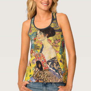 Gustav Klimt Lady With Fan Tank Top