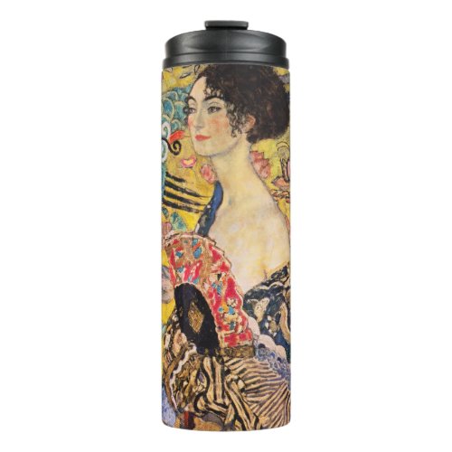Gustav Klimt _ Lady with Fan Thermal Tumbler