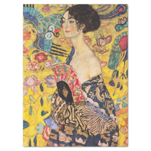 Gustav Klimt - Lady with Fan Tissue Paper