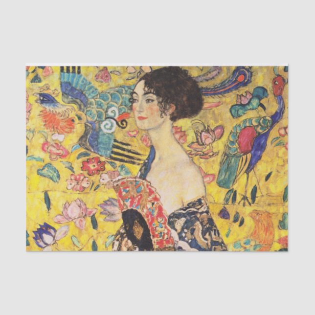 Gustav Klimt Lady With Fan Tissue Paper (Front)