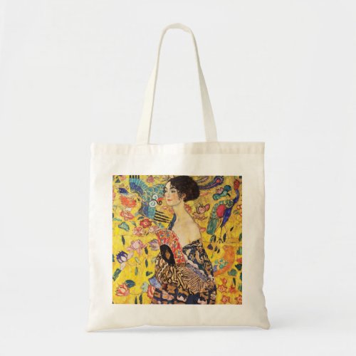 Gustav Klimt Lady With Fan Tote Bag