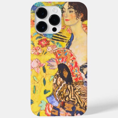 Gustav Klimt Lady With Fan vintage art nouveau Case_Mate iPhone 14 Pro Max Case