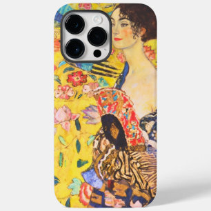 Gustav Klimt Lady With Fan vintage art nouveau Case-Mate iPhone 14 Pro Max Case