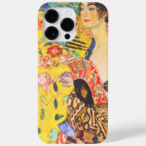 Gustav Klimt Lady With Fan vintage art nouveau Case_Mate iPhone 14 Pro Max Case