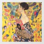 Gustav Klimt - Lady with Fan Window Cling<br><div class="desc">Lady with Fan - Gustav Klimt,  Oil on Canvas,  1917-1918</div>
