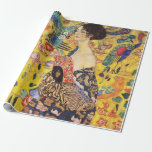 Gustav Klimt Lady With Fan Wrapping Paper<br><div class="desc">Gustav Klimt Lady With Fan Wrapping Paper</div>