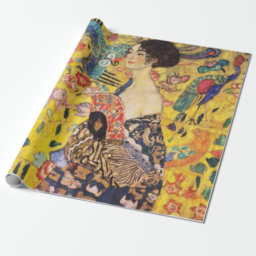 Gustav Klimt Lady With Fan Wrapping Paper