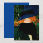 Gustav Klimt "Lady with Hat and Feat" Holiday Card