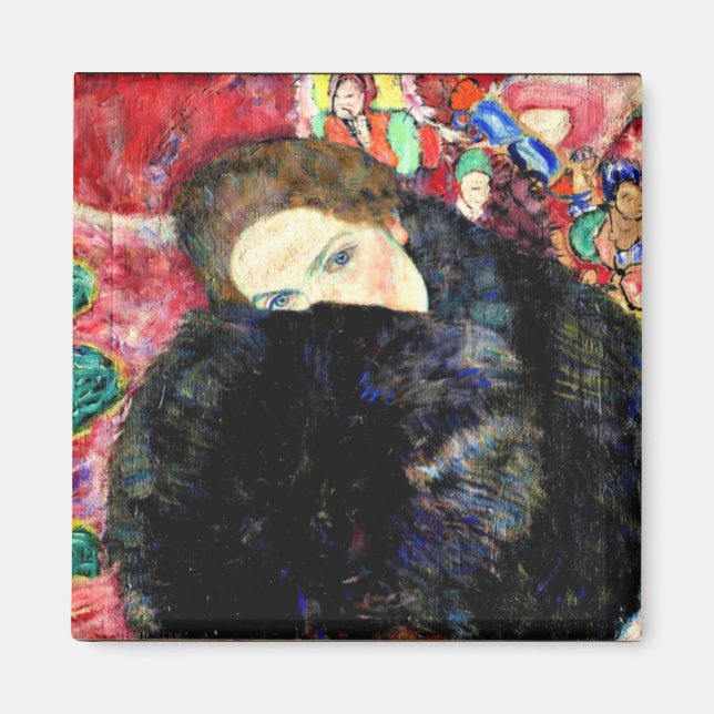 Gustav Klimt - Lady with Muff Magnet (Front)
