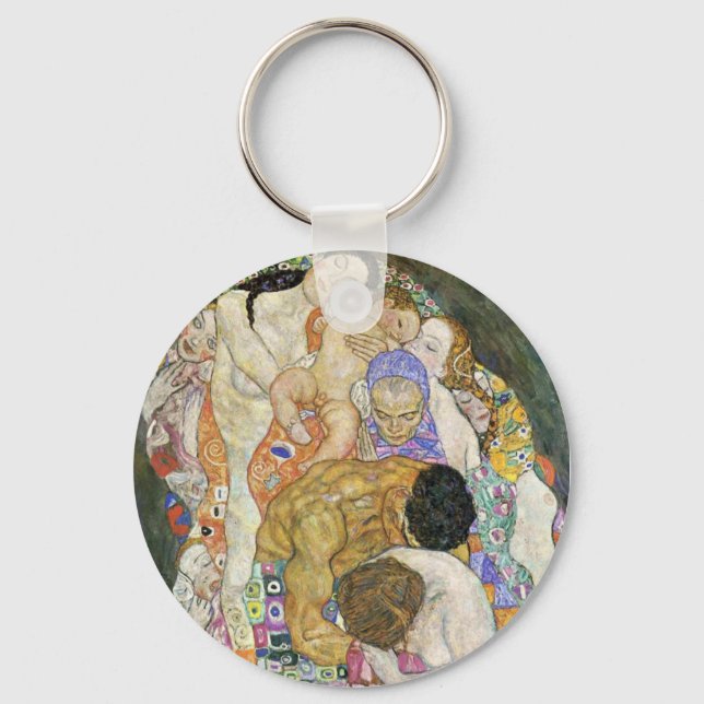 Gustav Klimt Life and Death Key Chain (Front)