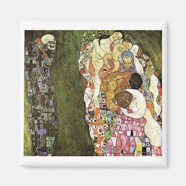 Gustav Klimt ~ Life and Death Magnet (Front)