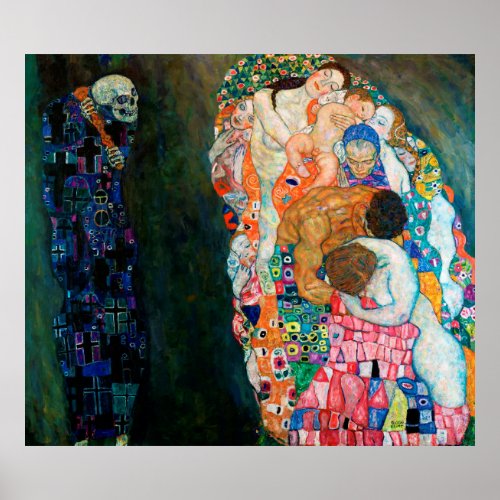 Gustav Klimt Life and Death Poster