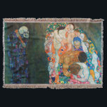 Gustav Klimt "Life and Death" Throw Blanket<br><div class="desc">Gustav Klimt "Life and Death"</div>