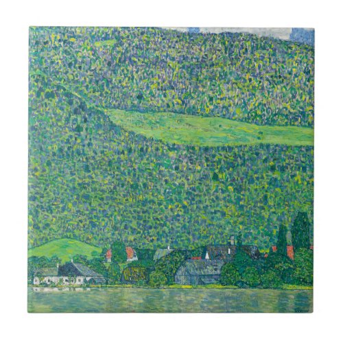 Gustav Klimt _ Litzlberg am Attersee Ceramic Tile