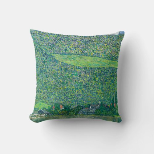 Gustav Klimt _ Litzlberg am Attersee Throw Pillow
