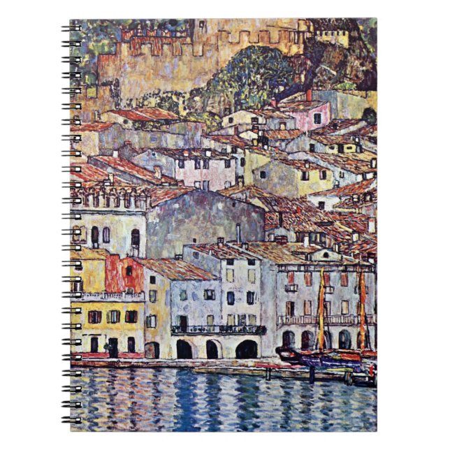 Gustav Klimt - Malcesine at Lake Garda Italy Notebook (Front)