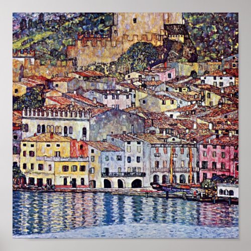 Gustav Klimt _ Malcesine at Lake Garda Italy Poster