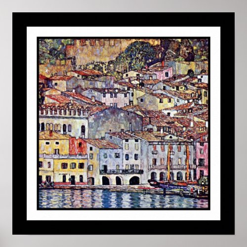 Gustav Klimt _ Malcesine at Lake Garda Italy Poster