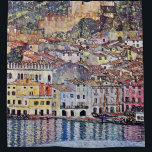 Gustav Klimt - Malcesine at Lake Garda Italy Shower Curtain<br><div class="desc">Malcesine is a commune (municipality) in the Province of Verona in Italy, located about 120 km northwest of Venice. Painted by Gustave Klimt in 1913, the original was destroyed during World War II. Unlike similar stores, Art Lover's Cafe features classic, high resolution works of art that have been carefully restored,...</div>
