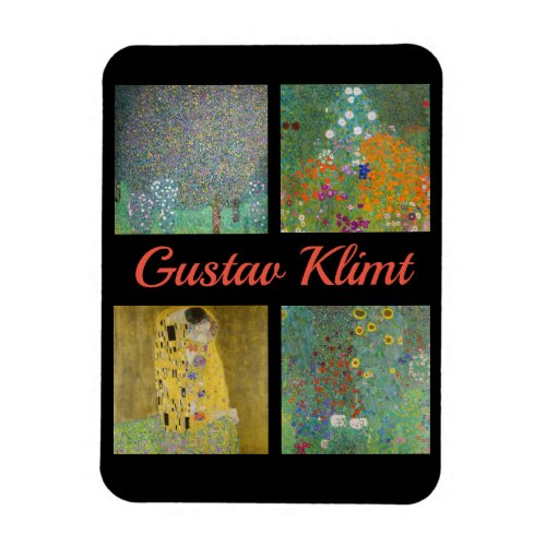 Gustav Klimt Masterpieces Patchwork Magnet
