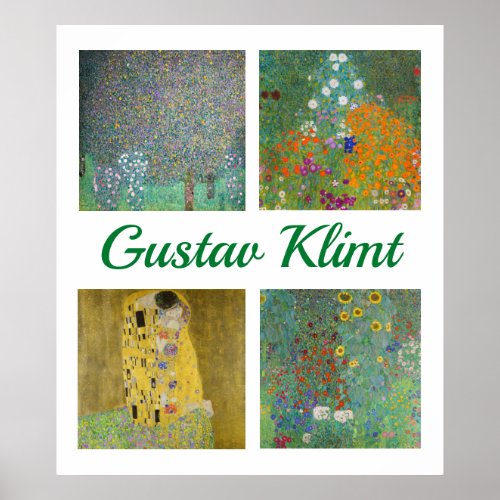 Gustav Klimt Masterpieces Patchwork Poster